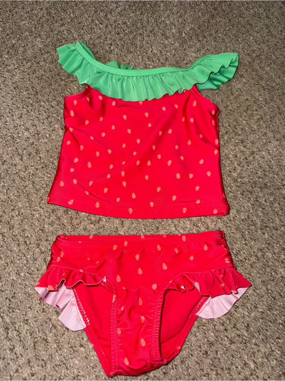 Toddler Girl Strawberry Tankini 3T